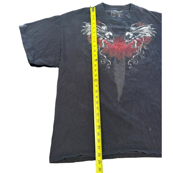 Avirex T Shirt Black Cross Knive Wings VTG Y2K Short Sleeve XXL | O1 - Picture 5 of 7